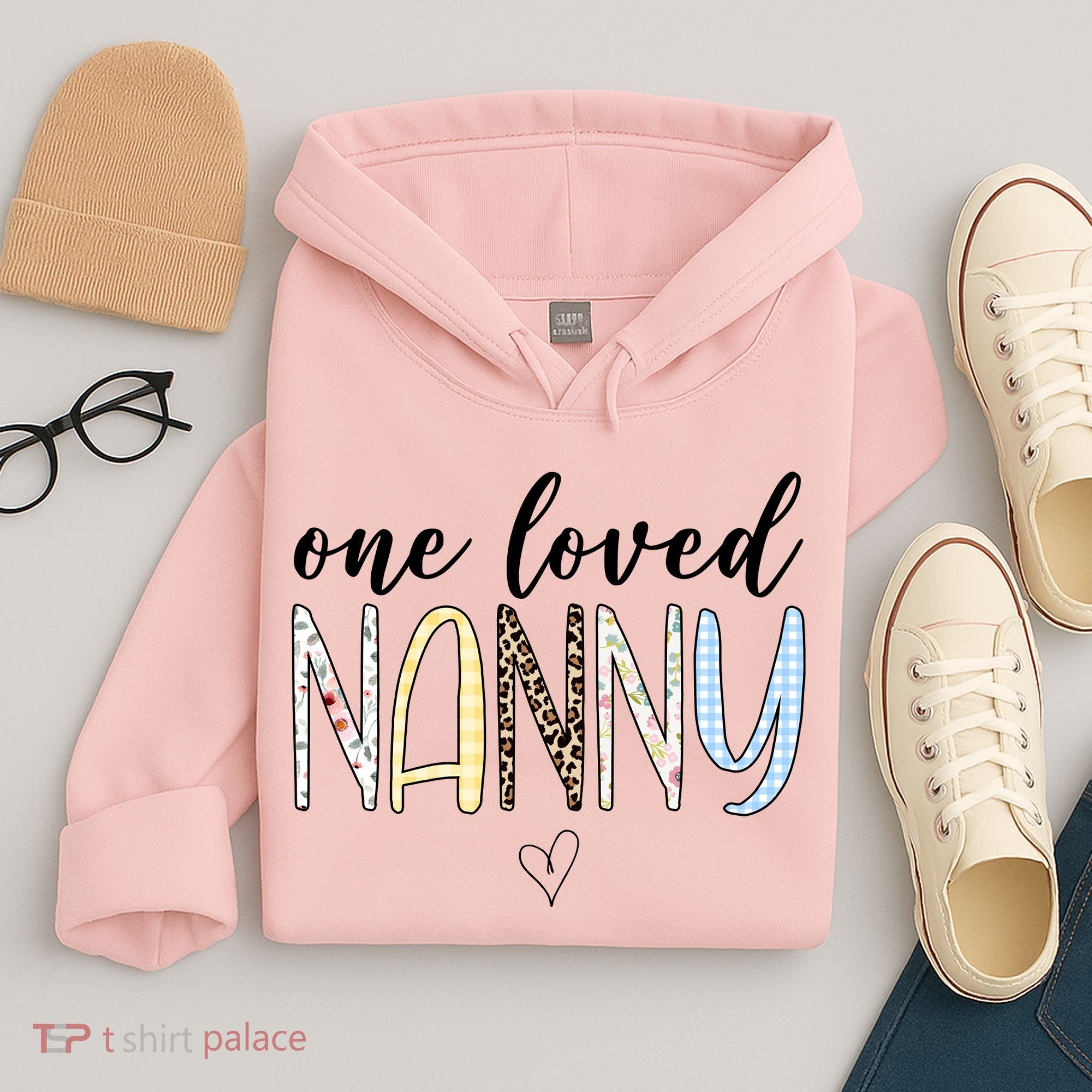 One Loved Nanny Cute Gift Hoodie