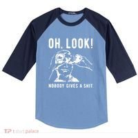 Oh Look Nobody Gives A Shit Offensive Men Nobody Cares Mocking Novelty Raglan Baseball Sleeve Shirt thumb 0