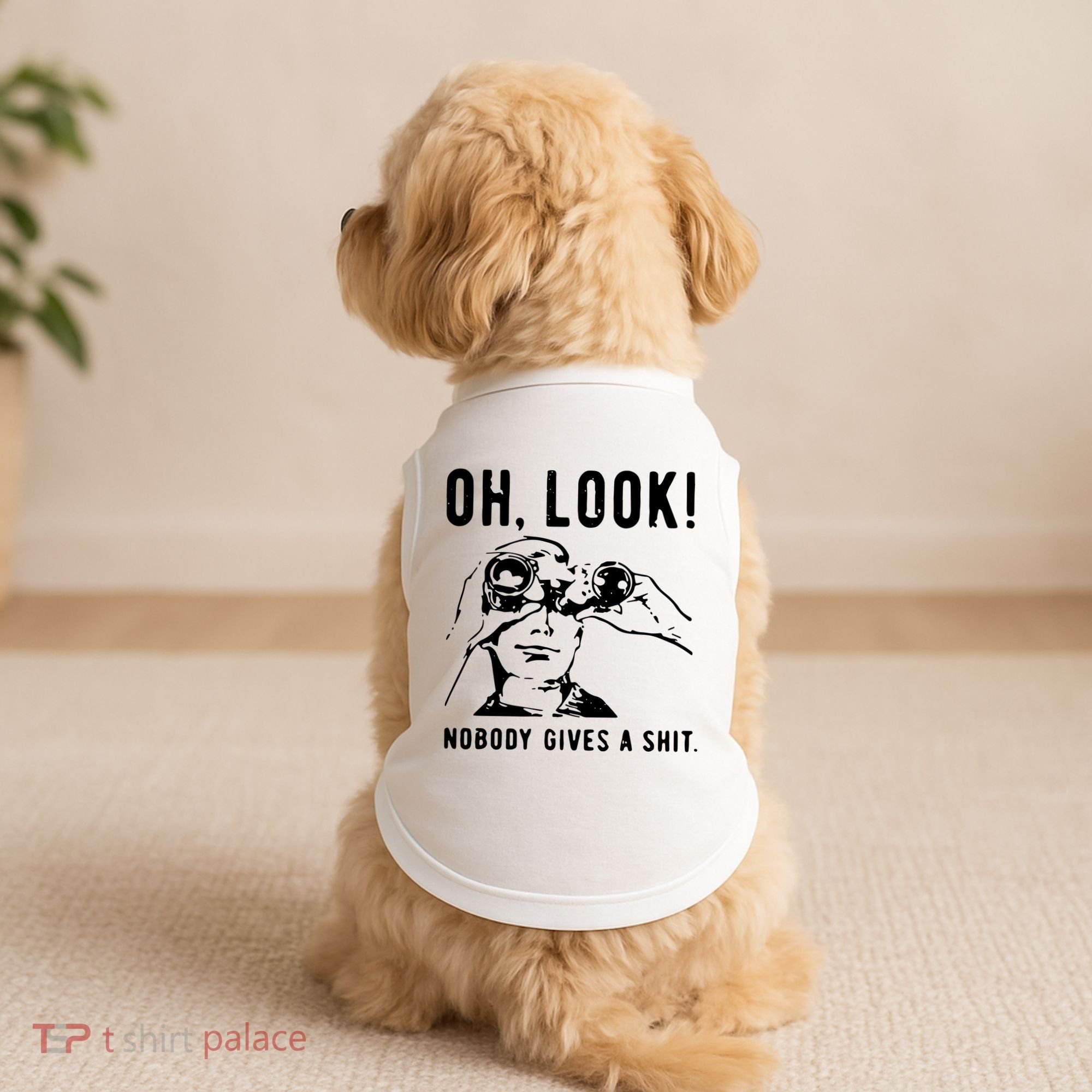 Oh Look Nobody Gives A Shit Offensive Men Nobody Cares Mocking Novelty Doggie Tank