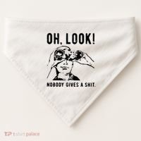 Oh Look Nobody Gives A Shit Offensive Men Nobody Cares Mocking Novelty USA-Made Doggie Bandana thumb 0