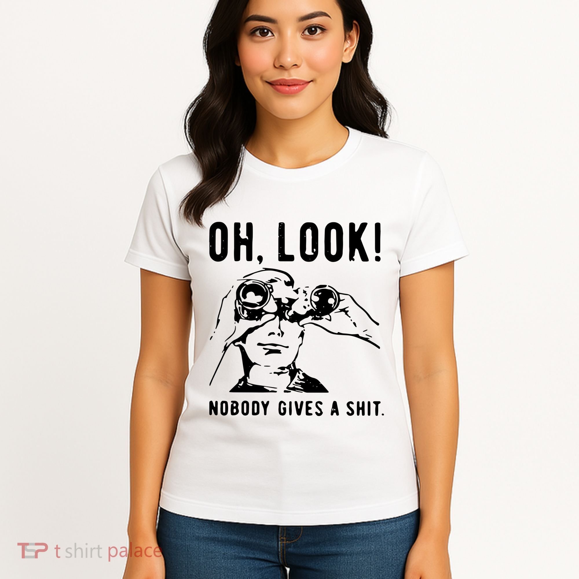Oh Look Nobody Gives A Shit Offensive Men Nobody Cares Mocking Novelty Women's T-Shirt