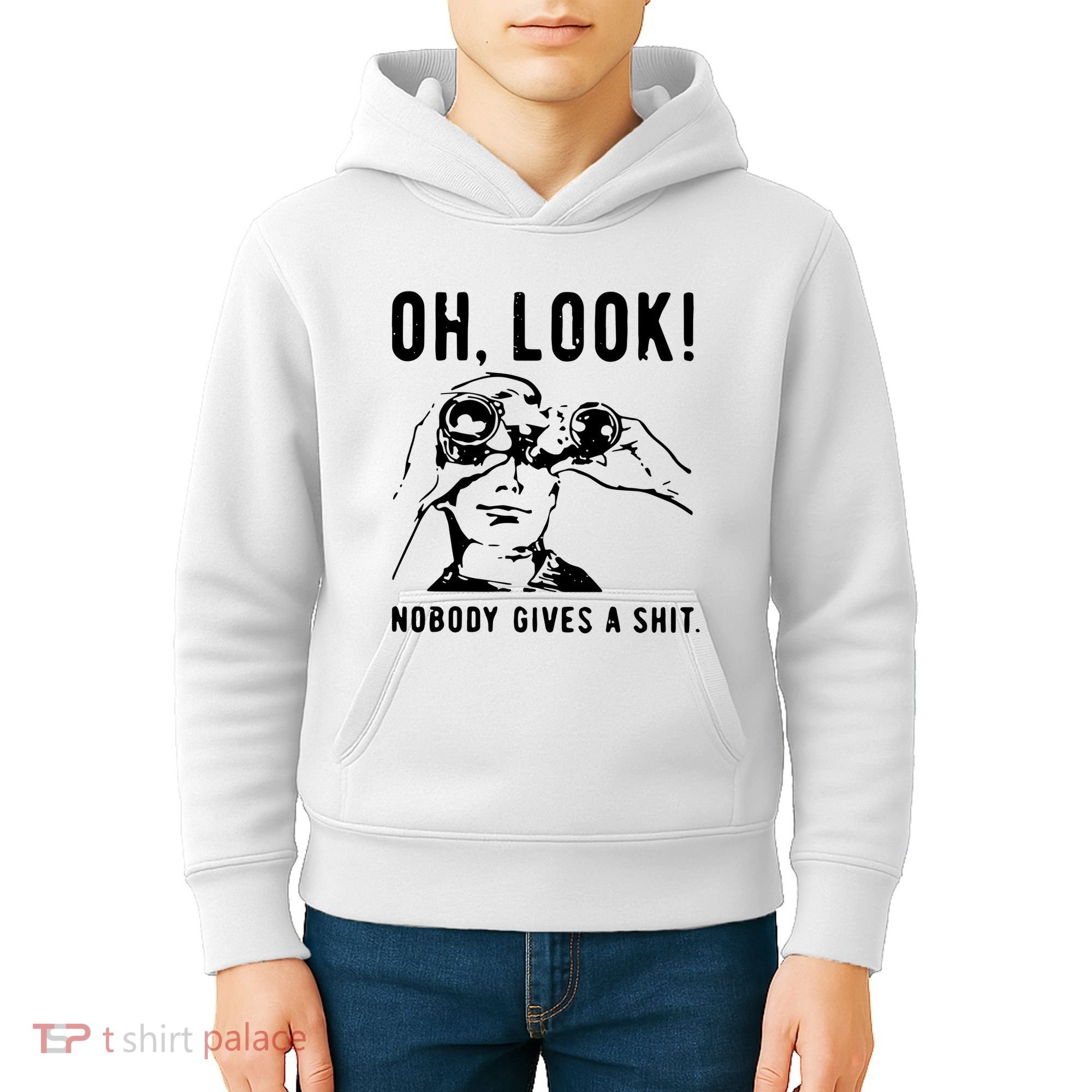Oh Look Nobody Gives A Shit Offensive Men Nobody Cares Mocking Novelty Kids Hoodie