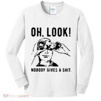 Oh Look Nobody Gives A Shit Offensive Men Nobody Cares Mocking Novelty Kids Long Sleeve Shirt thumb 0