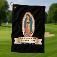 Our Lady Of Guadalupe Mary Catholic Religious Gift Golf Towel thumb 1
