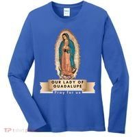 Our Lady Of Guadalupe Mary Catholic Religious Gift Women's Long Sleeve Shirt thumb 0