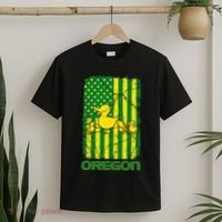 Oregon Lovers Oregon Souvenir Patriotic Retro American Flag T-Shirt thumb 2