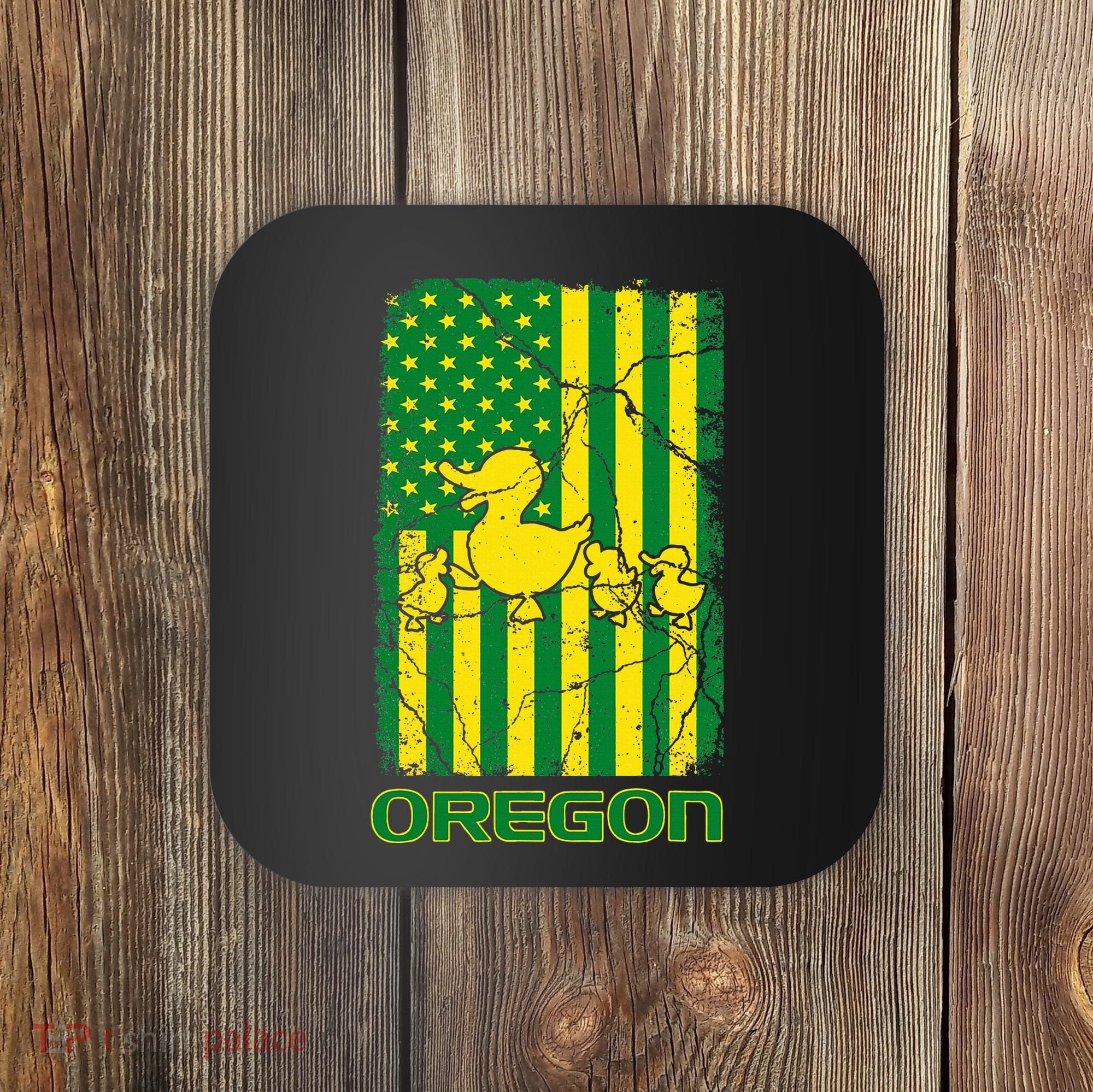 Oregon Lovers Oregon Souvenir Patriotic Retro American Flag Coaster