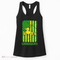 Oregon Lovers Oregon Souvenir Patriotic Retro American Flag Women's Tank Top thumb 0