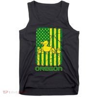 Oregon Lovers Oregon Souvenir Patriotic Retro American Flag Tank Top thumb 0