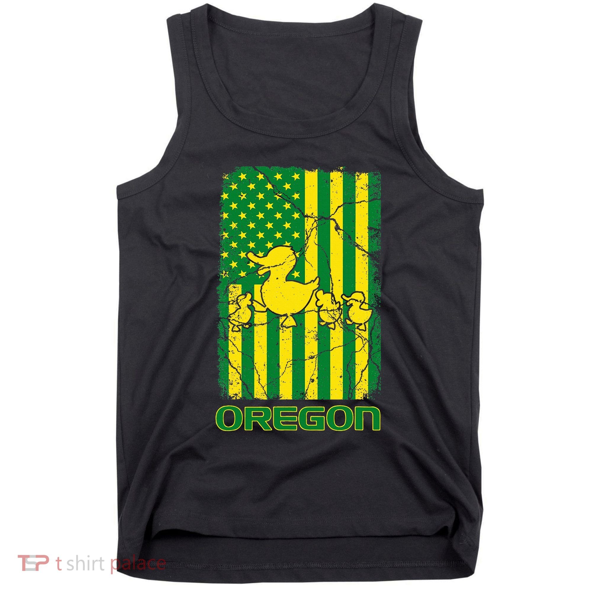 Oregon Lovers Oregon Souvenir Patriotic Retro American Flag Tank Top