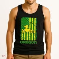 Oregon Lovers Oregon Souvenir Patriotic Retro American Flag Tank Top thumb 3