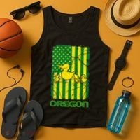 Oregon Lovers Oregon Souvenir Patriotic Retro American Flag Tank Top thumb 4