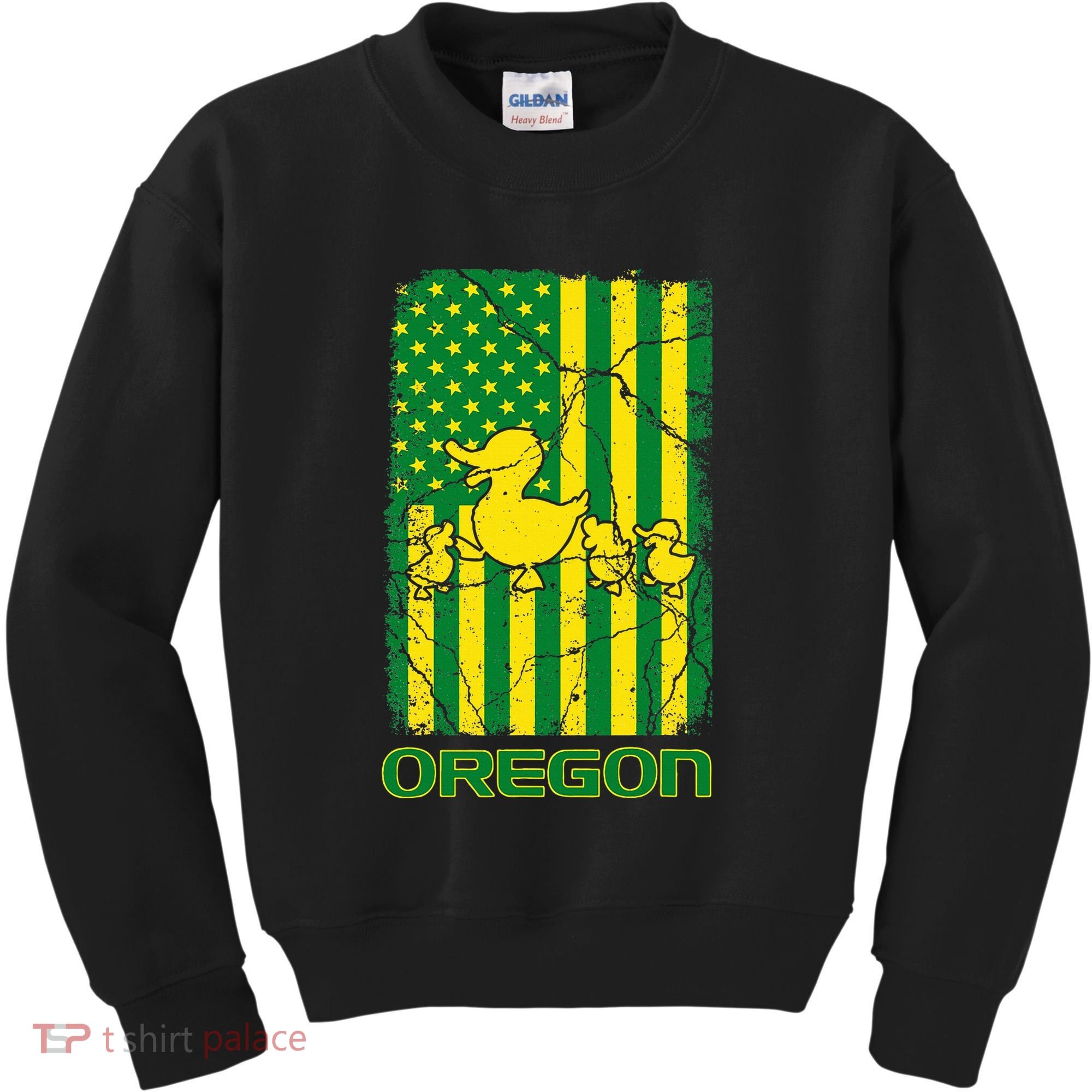 Oregon Lovers Oregon Souvenir Patriotic Retro American Flag Kids Sweatshirt