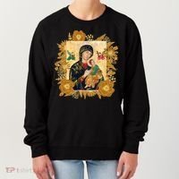 Our Lady Of Perpetual Help Blessed Mother Mary Catholic Icon Gift Women's Sweatshirt thumb 0
