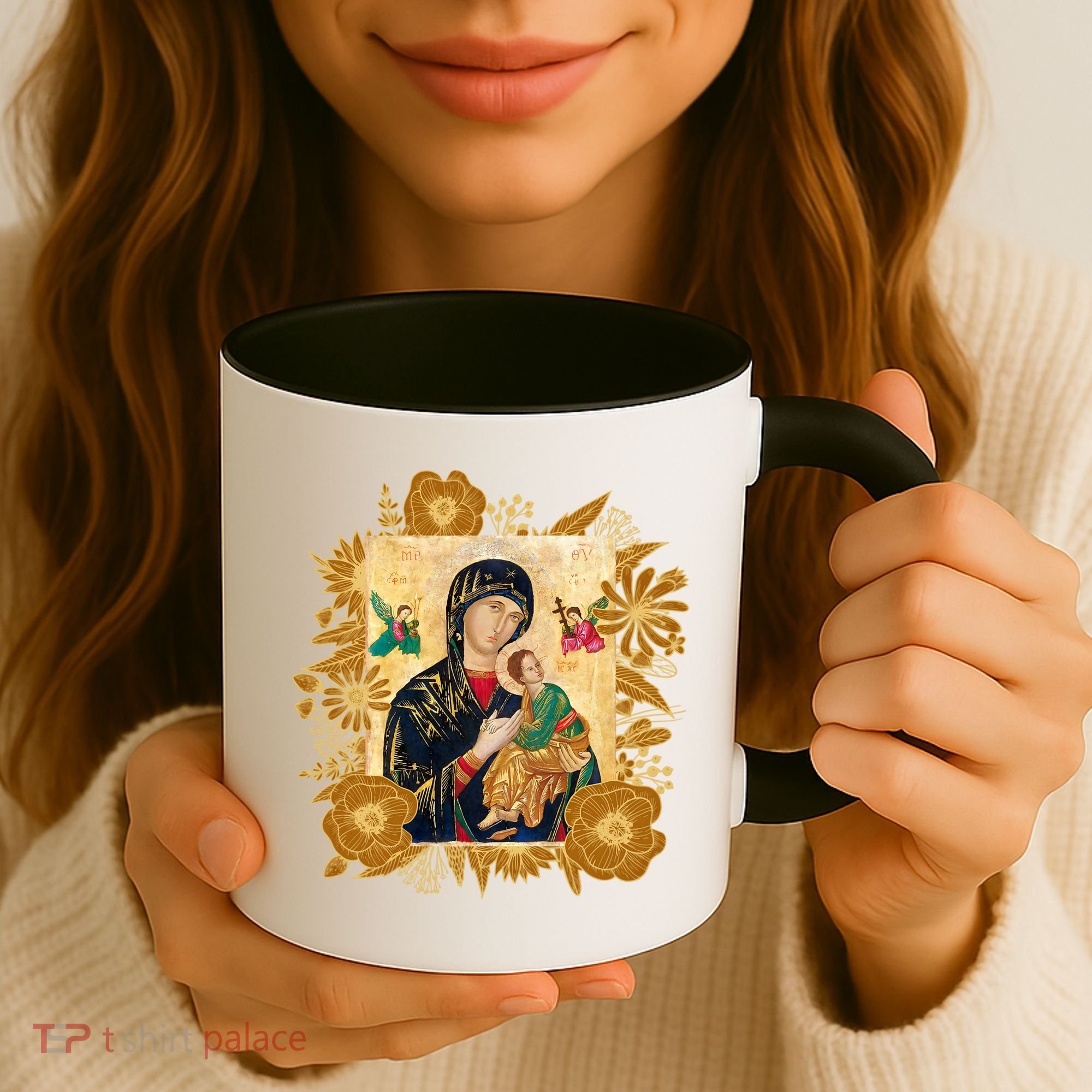 Our Lady Of Perpetual Help Blessed Mother Mary Catholic Icon Gift Coffee Mug