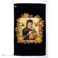 Our Lady Of Perpetual Help Blessed Mother Mary Catholic Icon Gift Golf Towel thumb 0