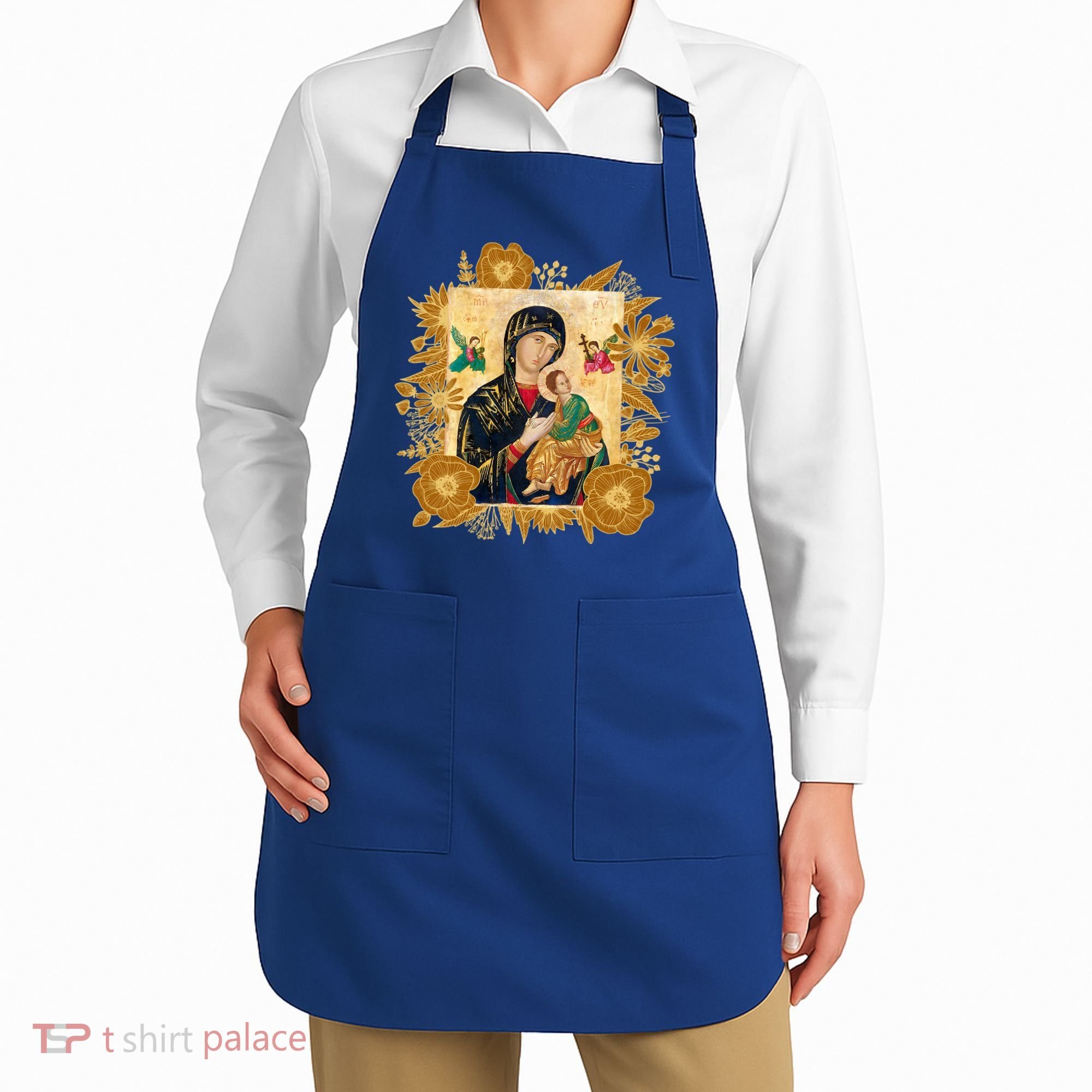 Our Lady Of Perpetual Help Blessed Mother Mary Catholic Icon Gift Apron