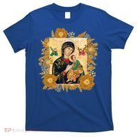 Our Lady Of Perpetual Help Blessed Mother Mary Catholic Icon Gift T-Shirt thumb 0