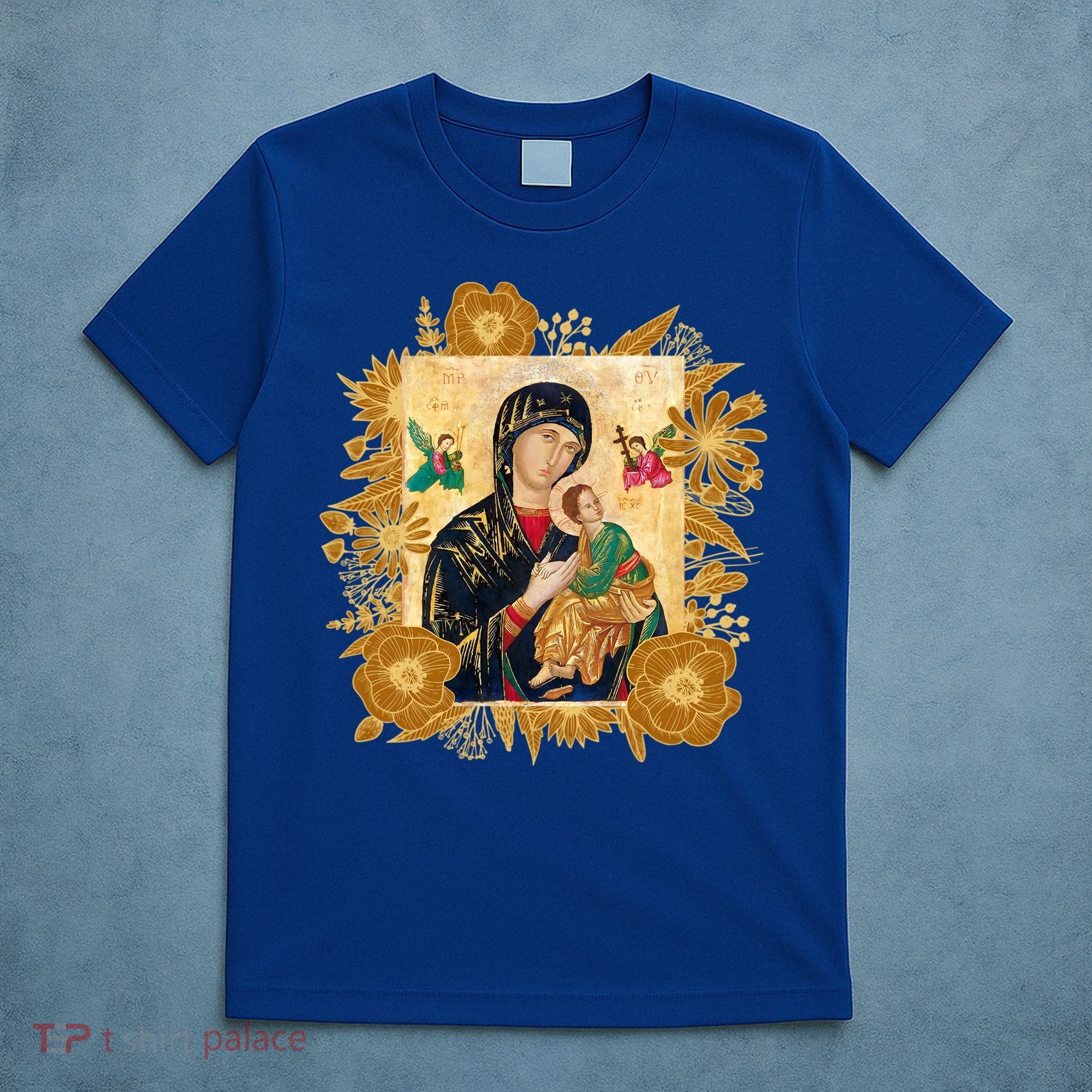 Our Lady Of Perpetual Help Blessed Mother Mary Catholic Icon Gift T-Shirt