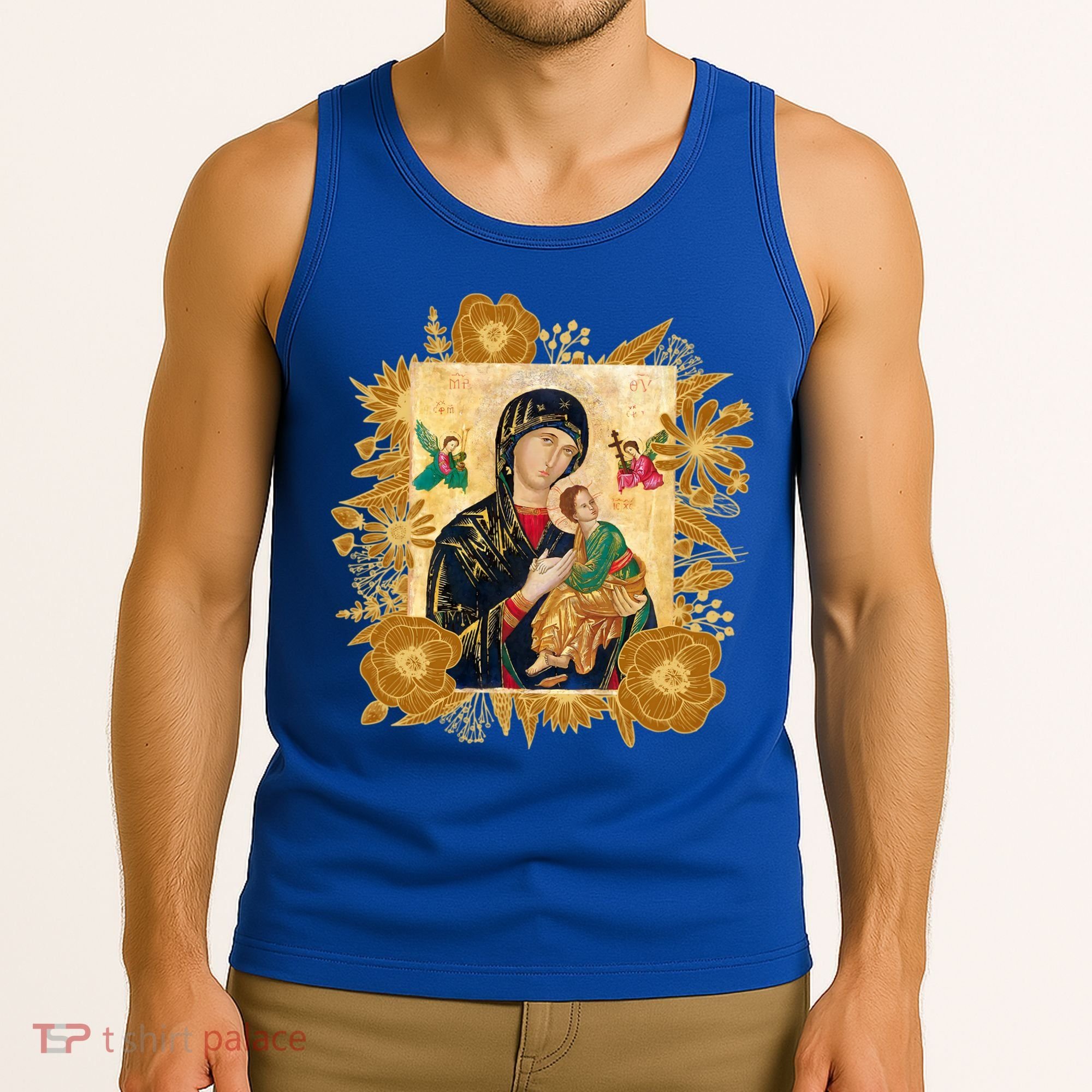 Our Lady Of Perpetual Help Blessed Mother Mary Catholic Icon Gift Tank Top