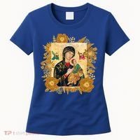Our Lady Of Perpetual Help Blessed Mother Mary Catholic Icon Gift Women's T-Shirt thumb 0