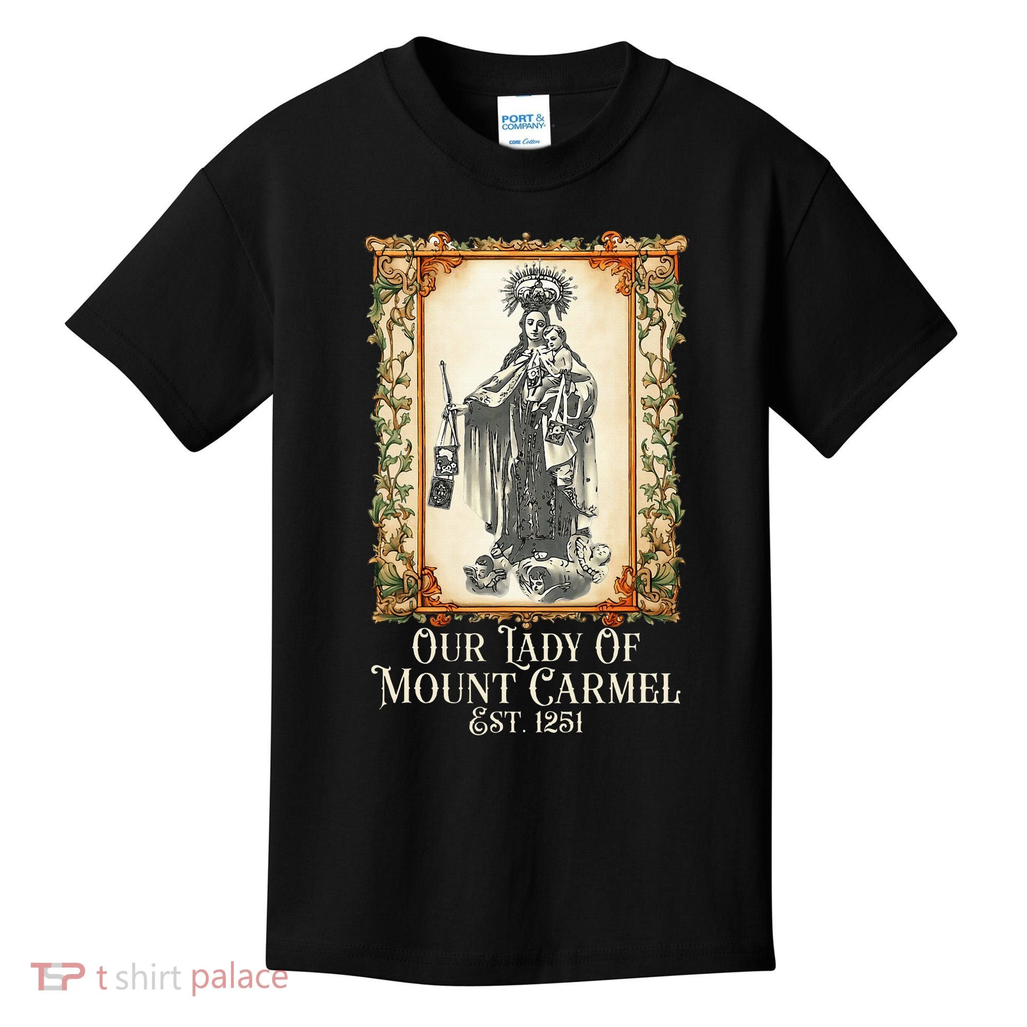 Our Lady Of Mount Carmel Marian Catholic Kids T-Shirt