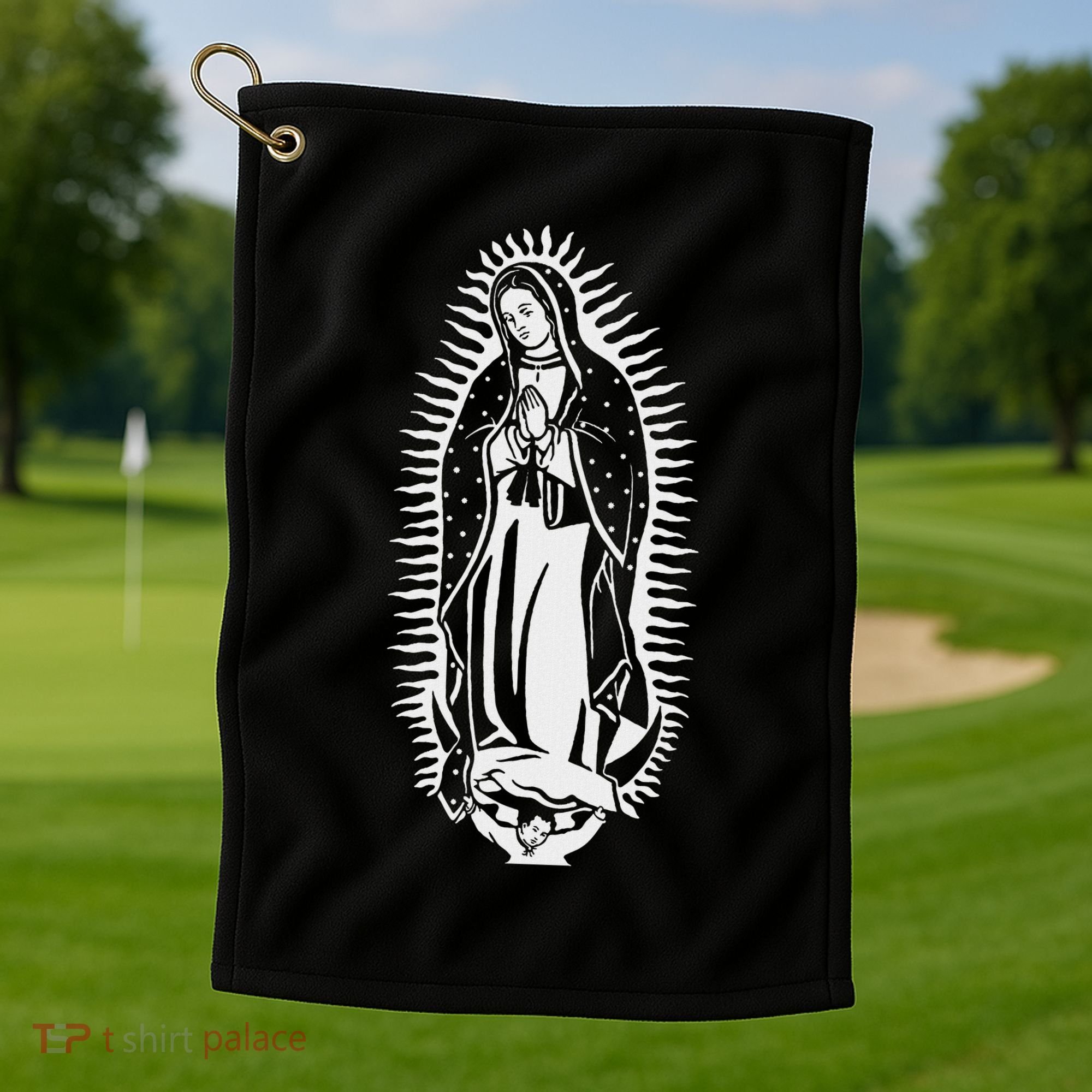Our Lady Of Guadalupe Virgin Mary Catholic Golf Towel