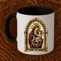Our Lady Of Mount Carmel Stained Glass Gift Coffee Mug thumb 2