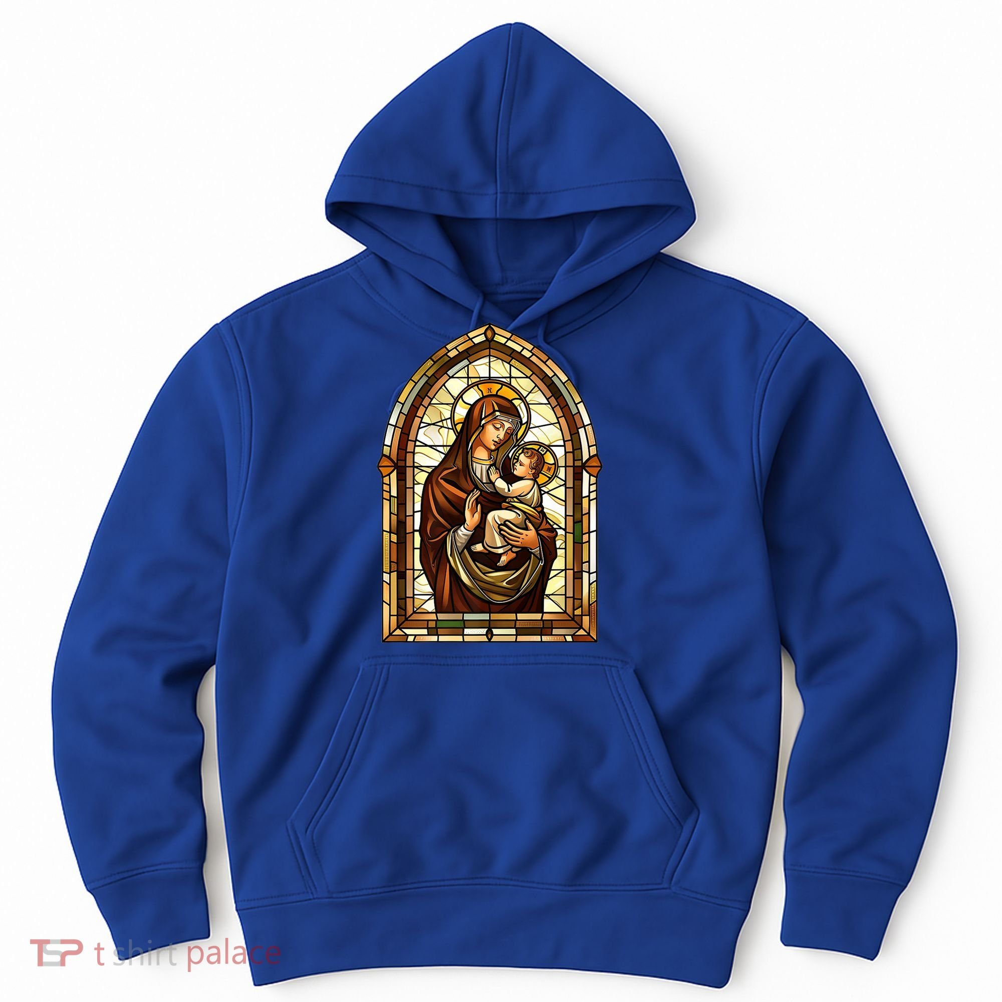 Our Lady Of Mount Carmel Stained Glass Gift Hoodie