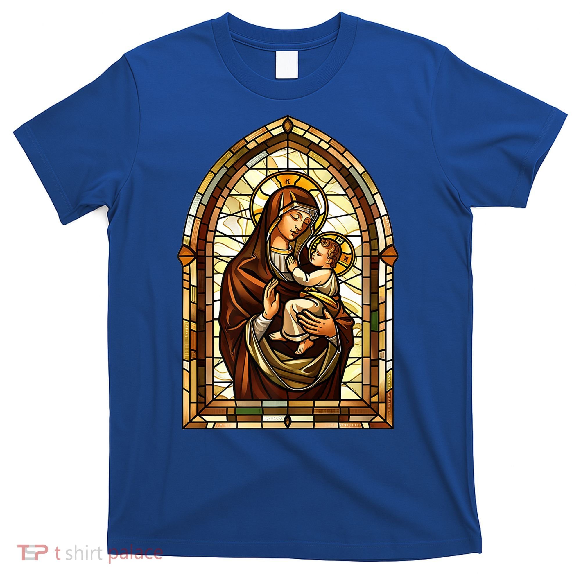 Our Lady Of Mount Carmel Stained Glass Gift T-Shirt
