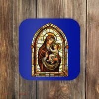 Our Lady Of Mount Carmel Stained Glass Gift Coaster thumb 0