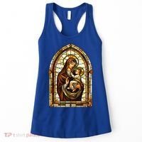 Our Lady Of Mount Carmel Stained Glass Gift Women's Tank Top thumb 0