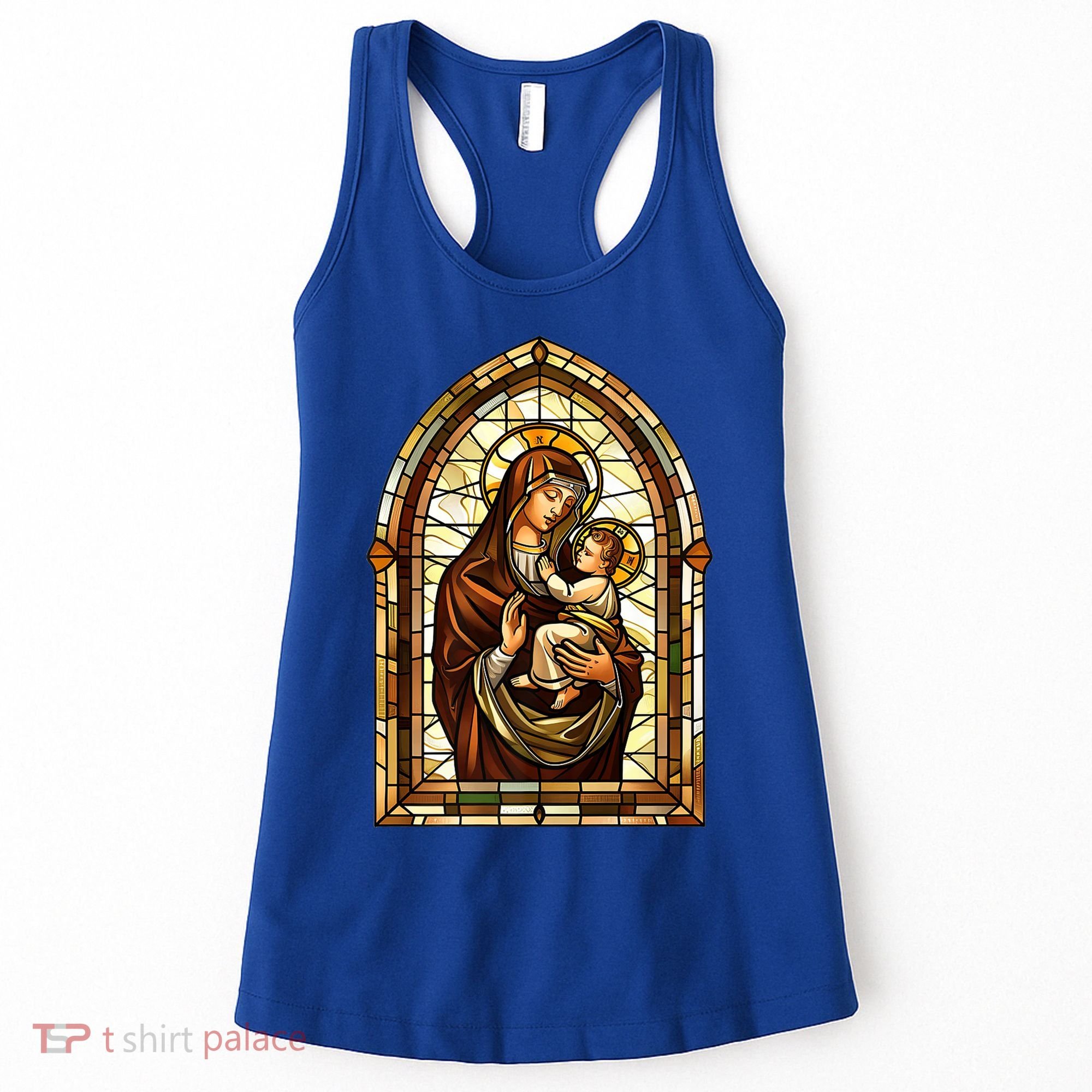Our Lady Of Mount Carmel Stained Glass Gift Women's Tank Top