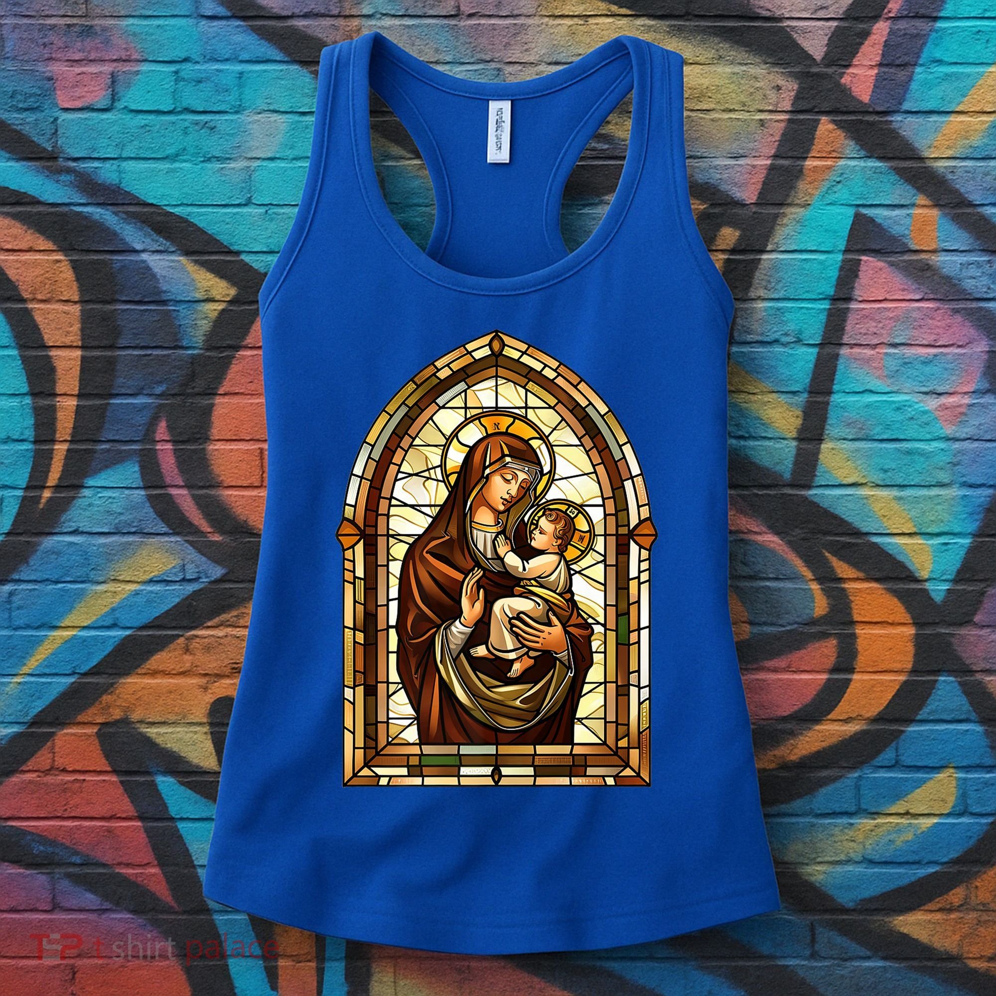 Our Lady Of Mount Carmel Stained Glass Gift Women's Tank Top