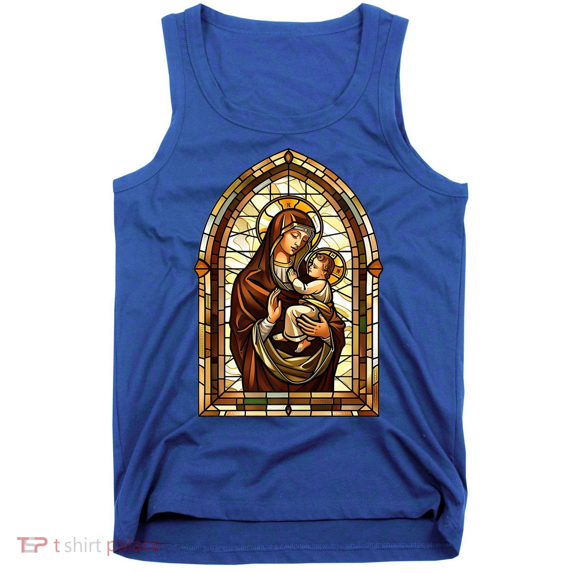 Our Lady Of Mount Carmel Stained Glass Gift Tank Top