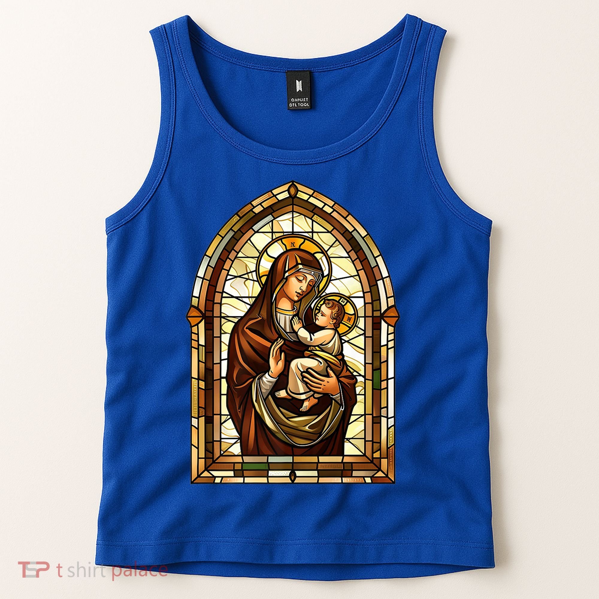 Our Lady Of Mount Carmel Stained Glass Gift Tank Top