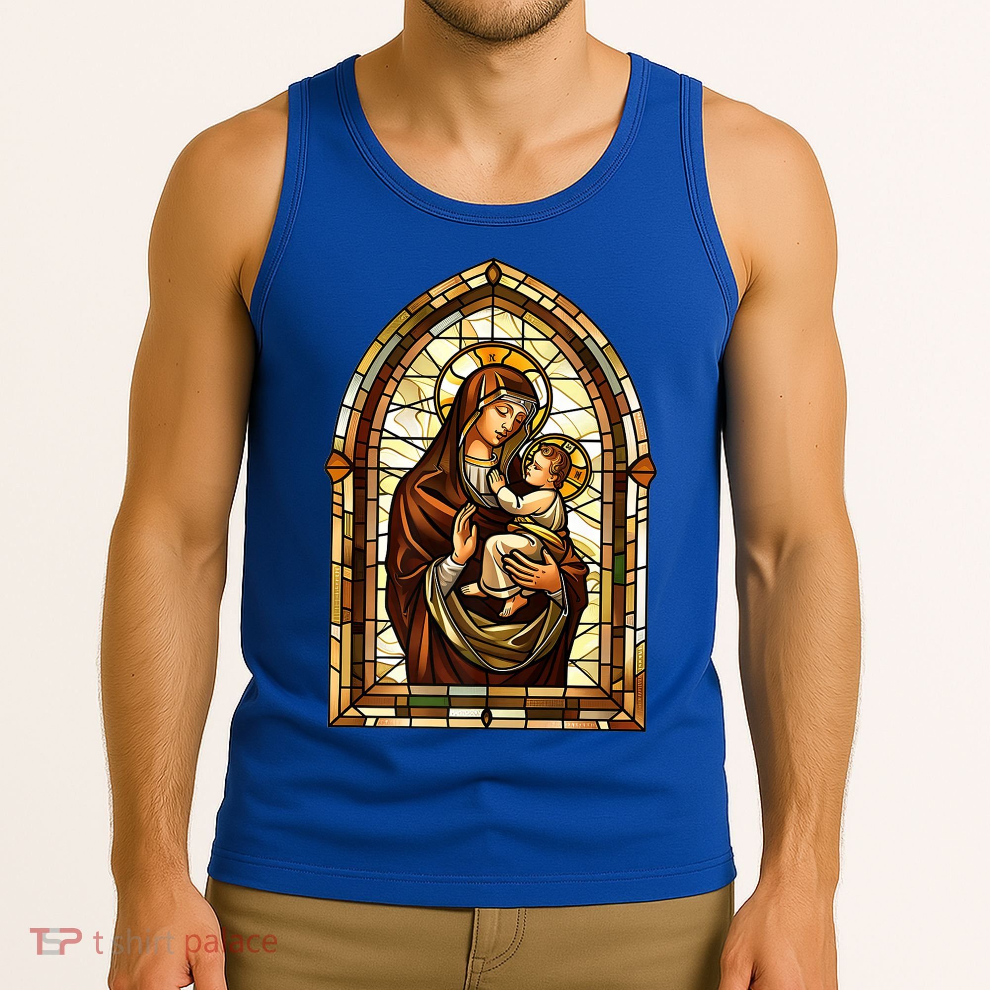 Our Lady Of Mount Carmel Stained Glass Gift Tank Top