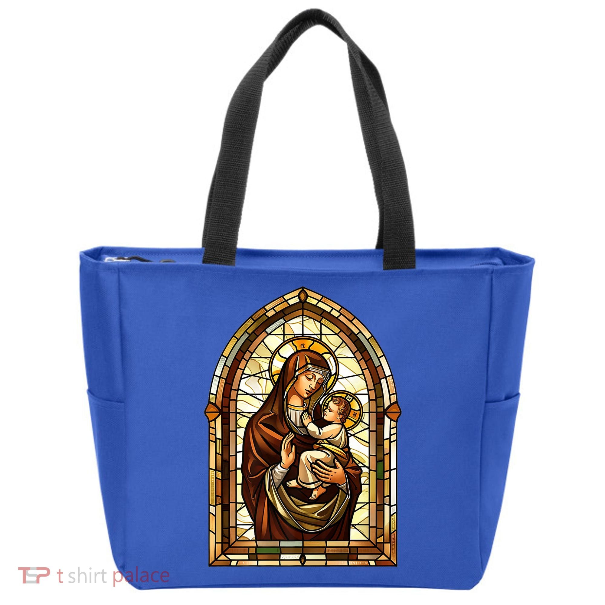 Our Lady Of Mount Carmel Stained Glass Gift Tote Bag