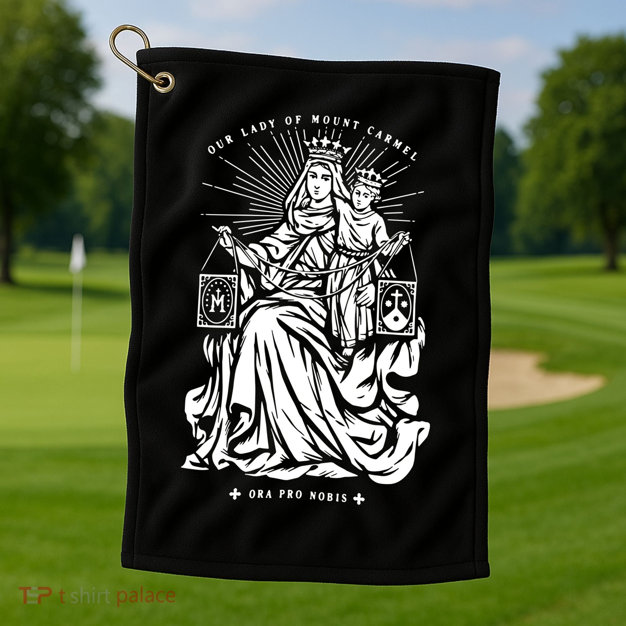 Our Lady Of Mount Carmel Golf Towel