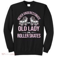 Old Lady On Roller Derby Roller Skating Roller Skate Sweatshirt thumb 0