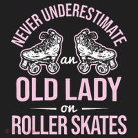 Old Lady On Roller Derby Roller Skating Roller Skate Beanie thumb 2