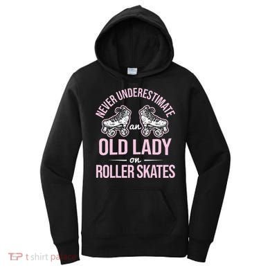 Old Lady On Roller Derby Roller Skating Roller Skate Women's Hoodie
