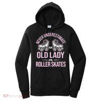 Old Lady On Roller Derby Roller Skating Roller Skate Women's Hoodie thumb 0