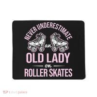 Old Lady On Roller Derby Roller Skating Roller Skate Mousepad thumb 0