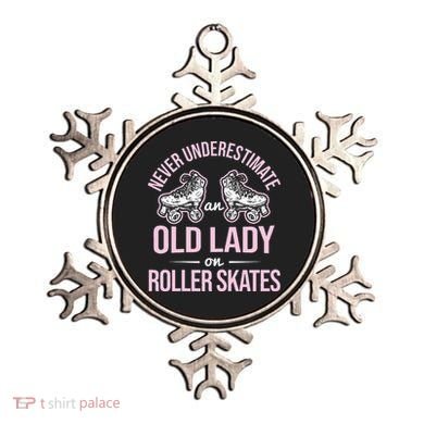 Old Lady On Roller Derby Roller Skating Roller Skate Ornament