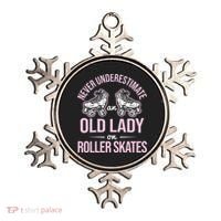 Old Lady On Roller Derby Roller Skating Roller Skate Ornament thumb 0