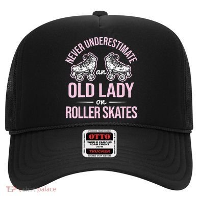 Old Lady On Roller Derby Roller Skating Roller Skate Hat