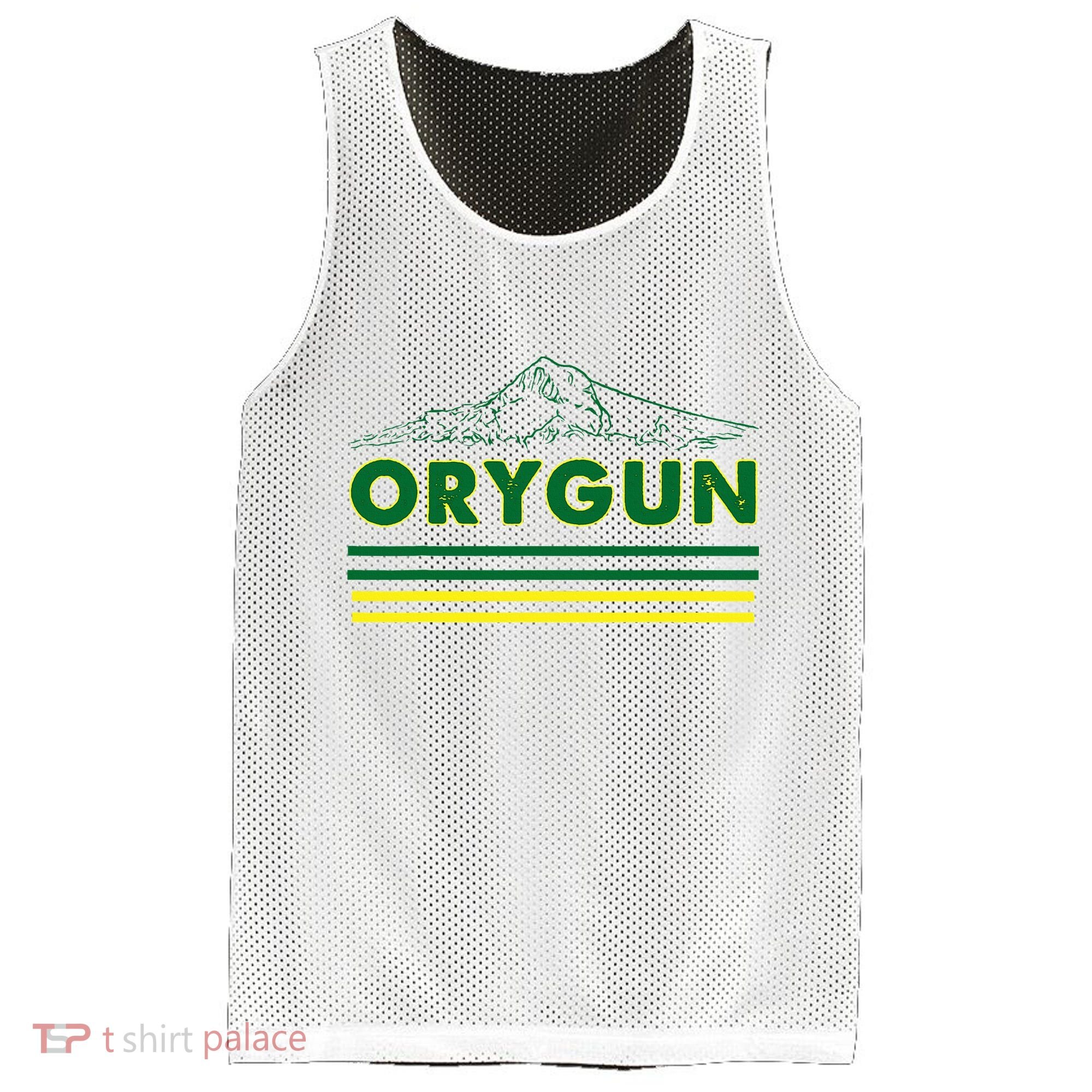 Oregon Lovers Orygun Outdoors Beautiful Mt. Hood Mesh Reversible Basketball Jersey Tank