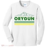 Oregon Lovers Orygun Outdoors Beautiful Mt. Hood Kids Long Sleeve Shirt thumb 0