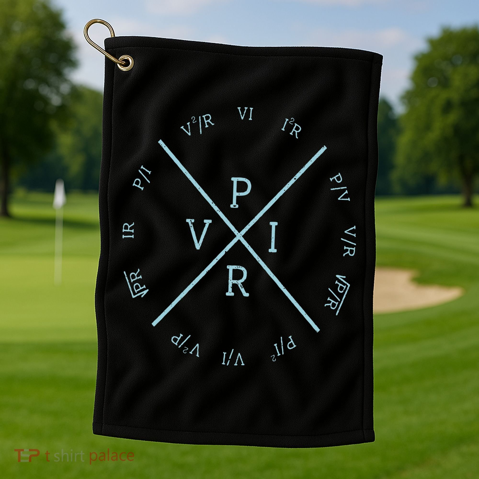 Ohms Law Power Wheel Electrical Electronics Engineer Golf Towel
